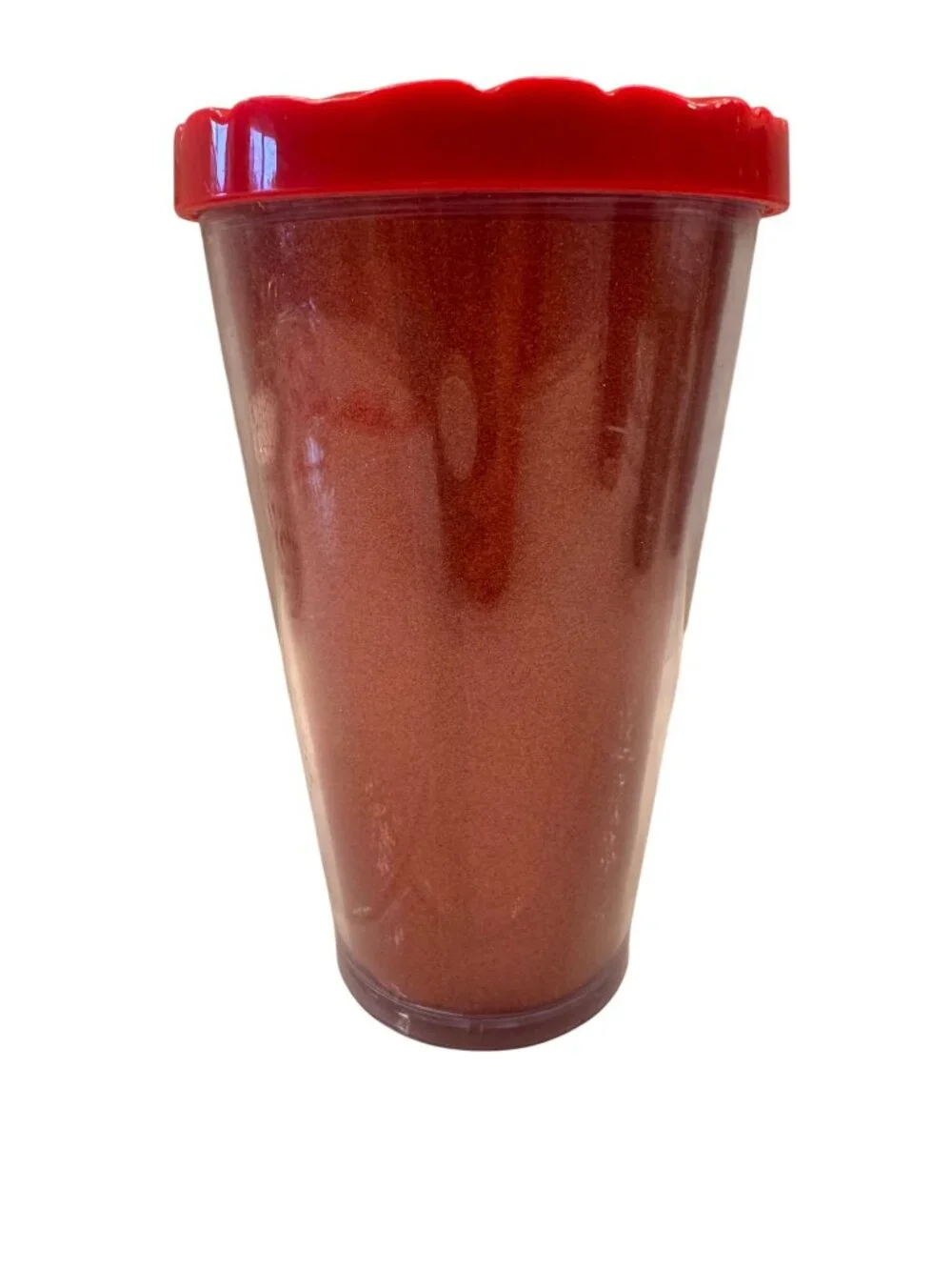 Starbucks 16 fl oz Red Glitter Tumbler Cold EUC